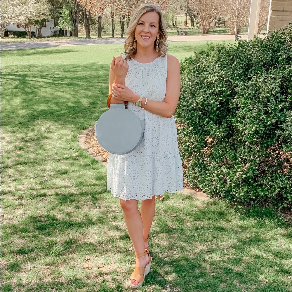 Loft Tiered Eyelet Dress